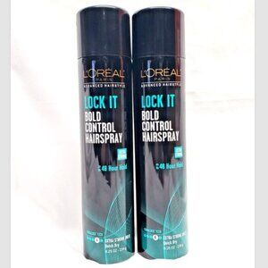 L'Oreal Paris Lock It Bold Control Hairspray Extra Strong Hold 8.25oz 2-pk